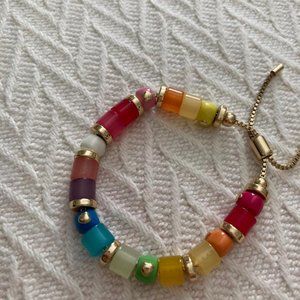 Baublebar Beaded Bracelet on gold metal chain